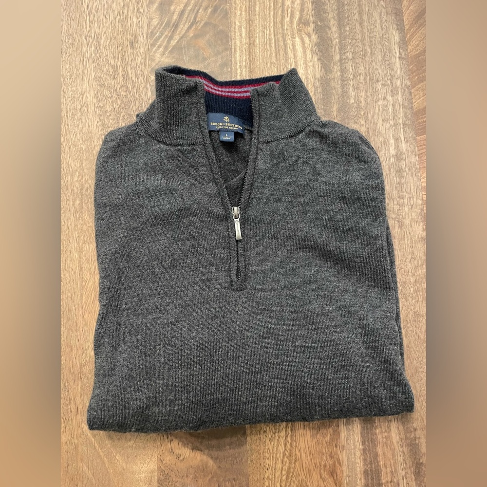 Brooks Brother’s Extra Fine Merino 1/4 Zip - Picture 1 of 4